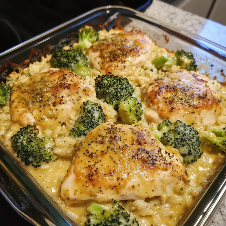 Creamy Garlic Butter Chicken and Broccoli Rice Bake 30 Minutes Easy Delicious