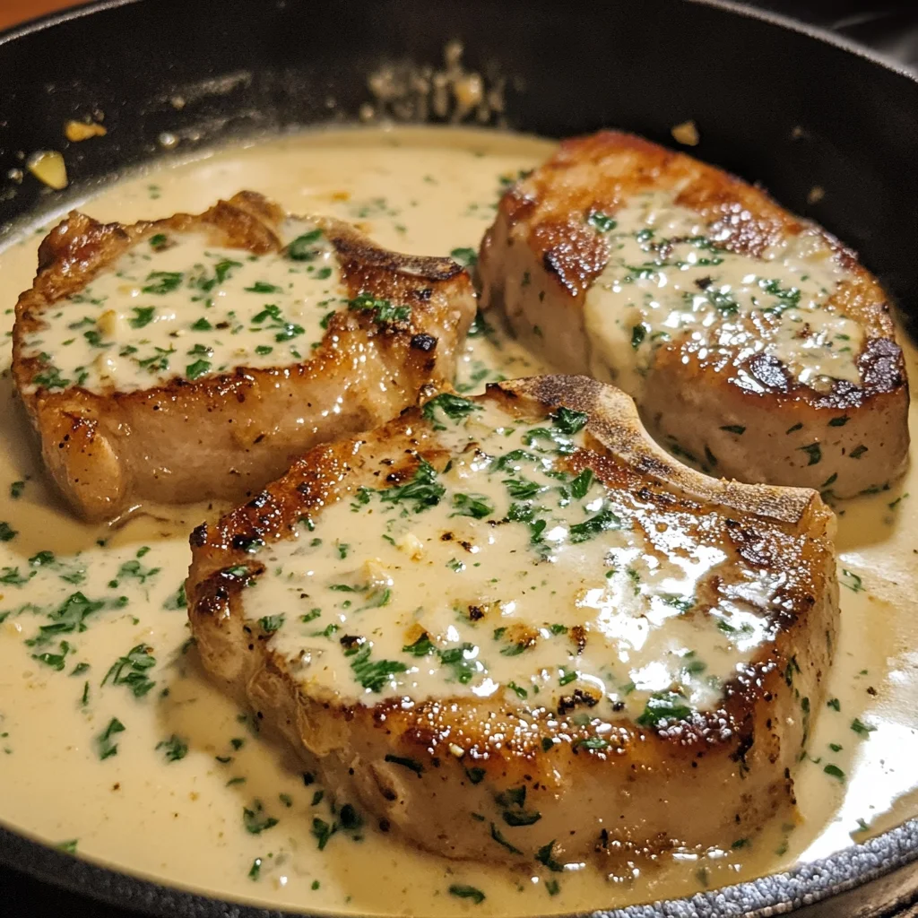 Creamy Garlic Pork Chops 4 Ingredients Easy Delicious 4 Creamy Garlic Pork Chops 4 Ingredients Easy Delicious