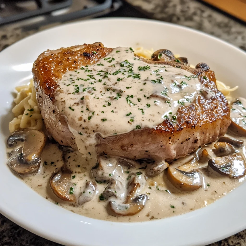 Creamy Mushroom Pork Skillet 4 Servings Easy Delicious