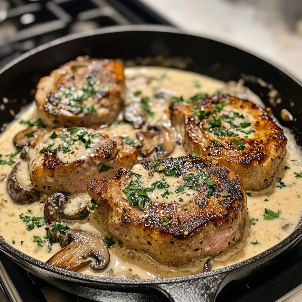 Creamy Mushroom Pork Skillet 4 Servings Easy Delicious 4 Creamy Mushroom Pork Skillet 4 Servings Easy Delicious
