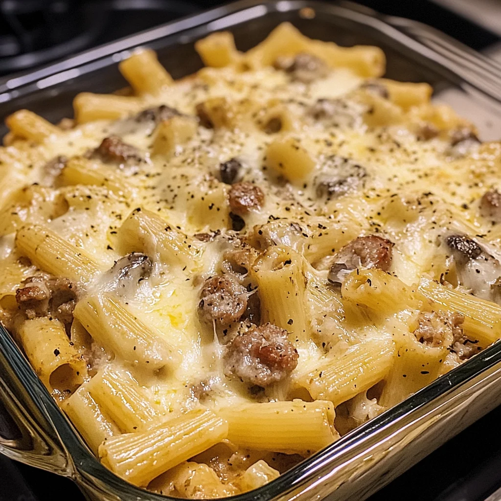 Creamy Truffle Mushroom and Sausage Rigatoni Bake 5 Easy Creamy Truffle Mushroom and Sausage Rigatoni Bake