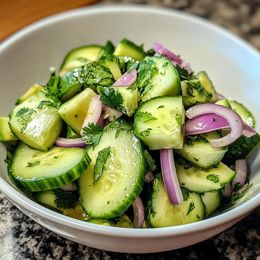Cucumber Avocado Salad 4 Servings Easy Delicious
