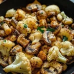 Garlic Cauliflower Mushroom Skillet – Quick Easy Dinner 4 Amazing Garlic Cauliflower Mushroom Skillet in 20 Min