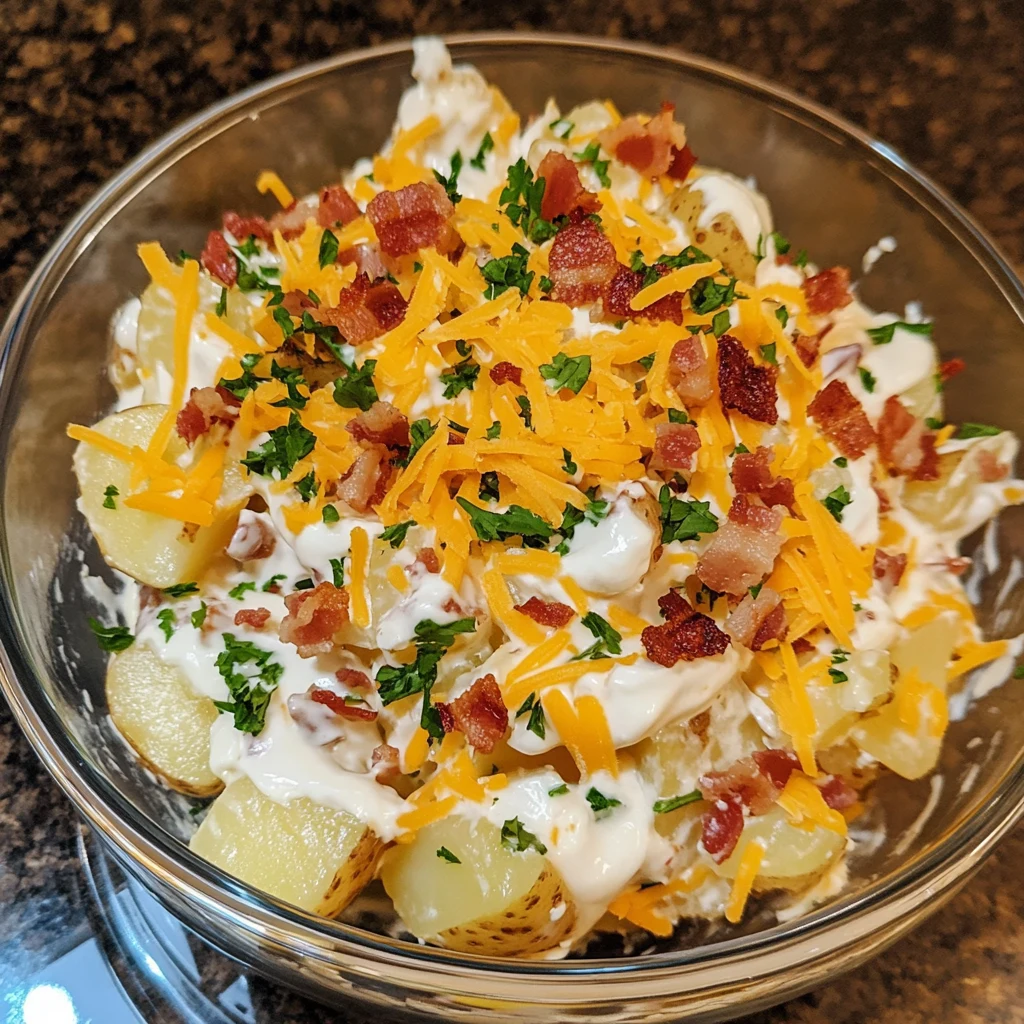 Loaded Baked Potato Salad 6 Ingredients Ultimate Delicious 4 Loaded Baked Potato Salad 6 Ingredients Ultimate Delicious