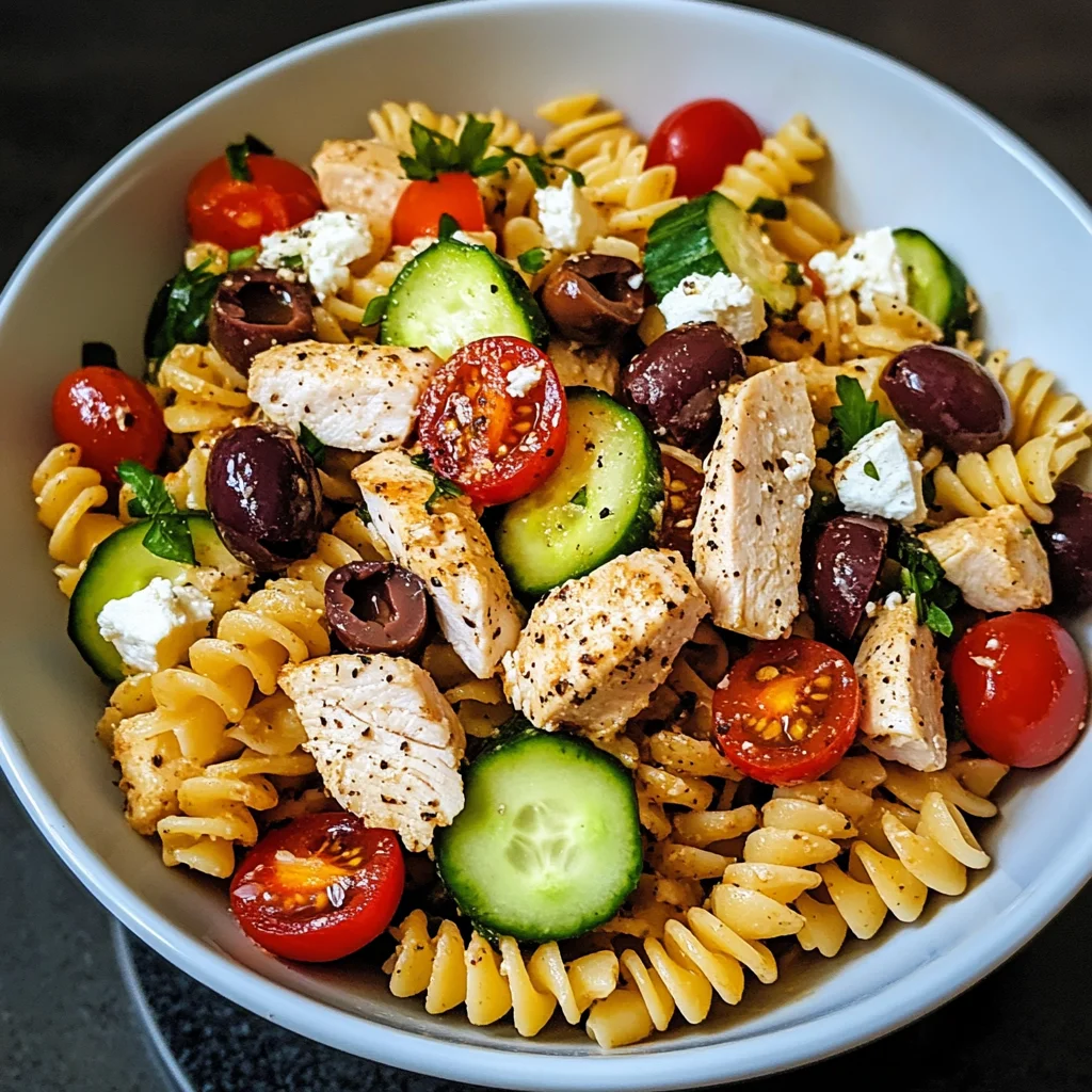 Mediterranean Chicken Pasta Salad 4 Servings Easy Delicious 4 Mediterranean Chicken Pasta Salad 4 Servings Easy Delicious