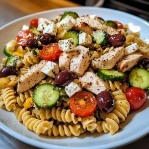 Mediterranean Chicken Pasta Salad 4 Servings Easy Delicious