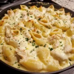 Easy One-Pot Chicken Alfredo Stuffed Shell Skillet Meal 4 Easy One-Pot Chicken Alfredo Stuffed Shell Skillet Meal