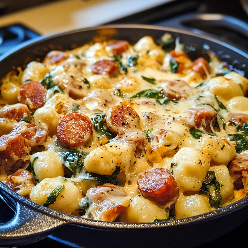 One-Pot Loaded Potato and Kielbasa Gnocchi Recipe