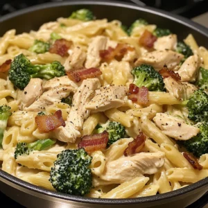 One-Pot Ranch Chicken Bacon and Broccoli Pasta 30 Minutes Easy Delicious