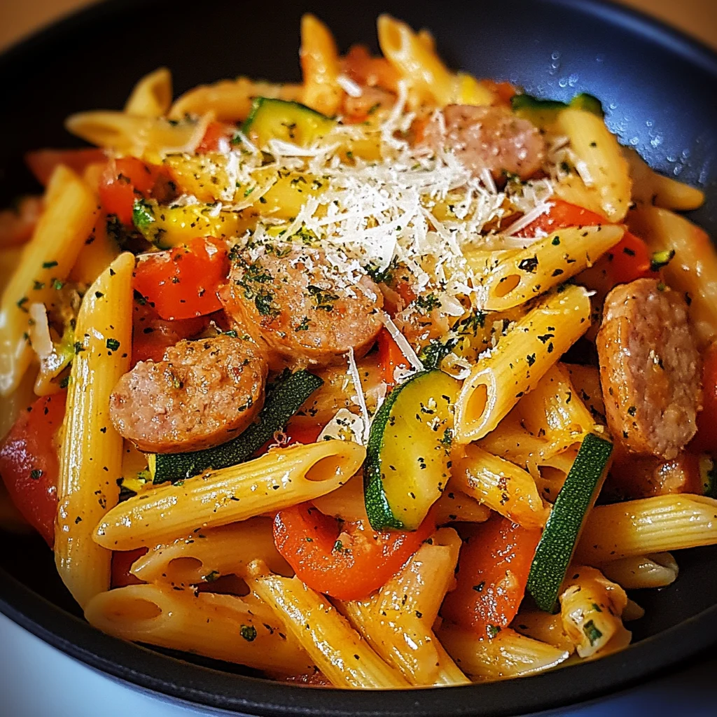 Best One-Pot Sausage and Peppers Penne Primavera Dish