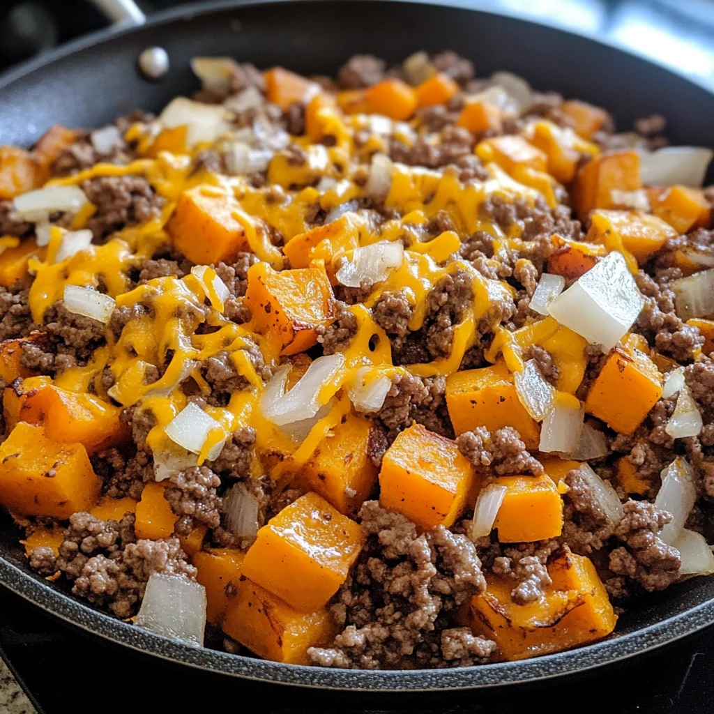 Loaded Cheeseburger and Sweet Potato Hash 30 Minutes Easy Delicious 4 Loaded Cheeseburger and Sweet Potato Hash 30 Minutes Easy Delicious