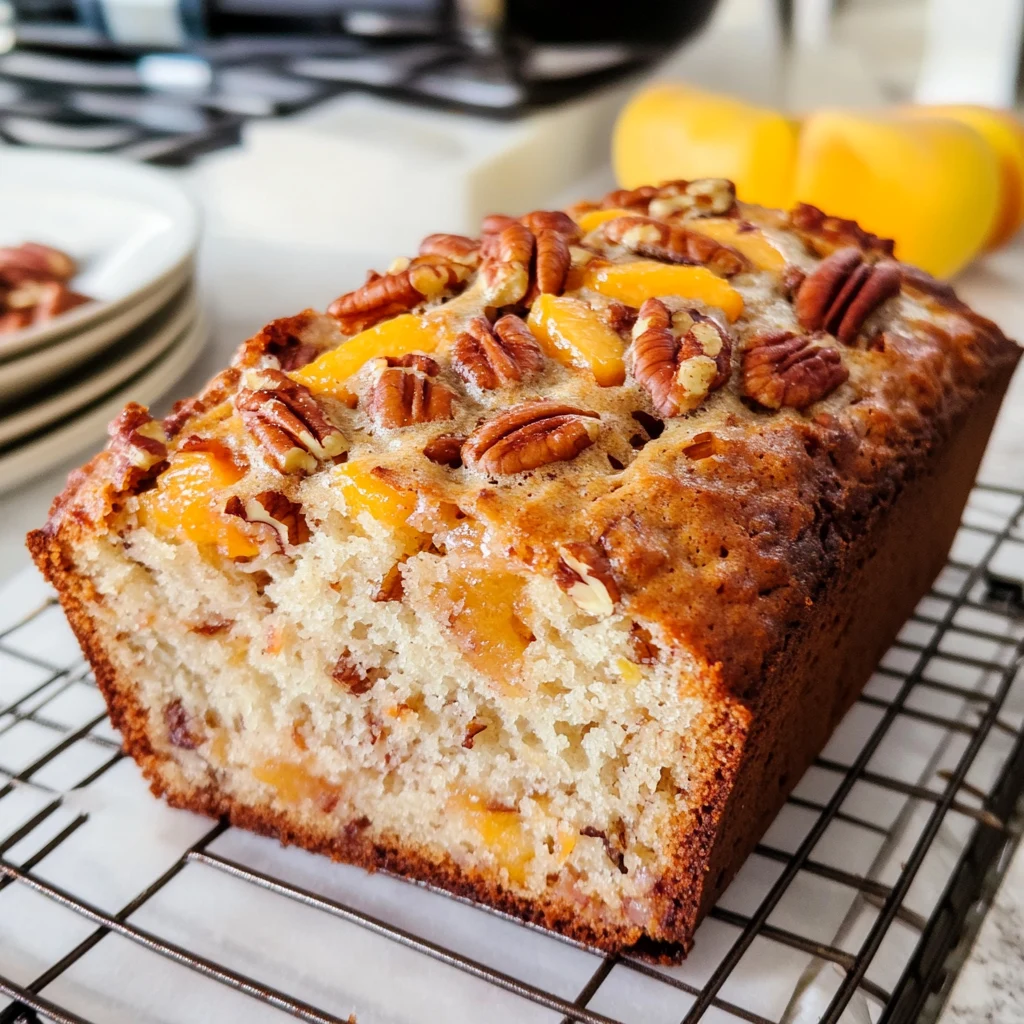 Peach Pecan Bread 7 Ingredients Easy Delicious 4 Peach Pecan Bread 7 Ingredients Easy Delicious