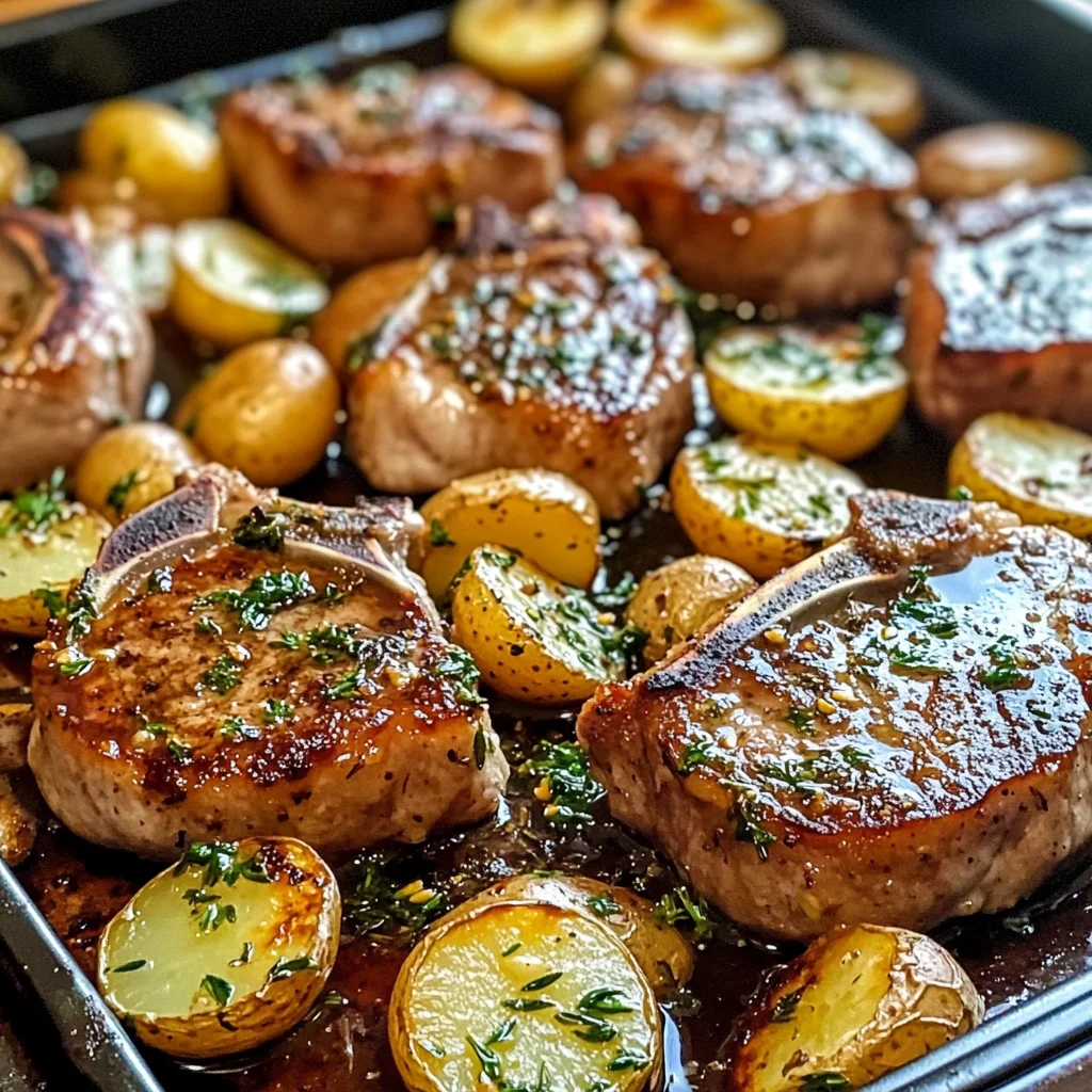 Sheet Pan Pork Chops and Potatoes 30 Minutes Ultimate Delicious