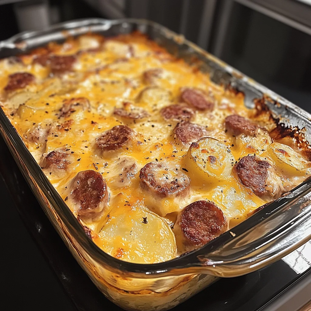 Easy Smoked Sausage and Cheddar Potato Gratin Bake 5 Best Smoked Sausage and Cheddar Potato Gratin Dish