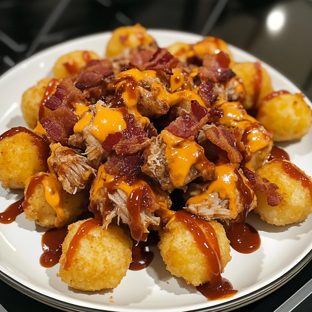 Smoky Pulled Pork Bacon Tater Tot Bombs 30 Minutes Ultimate Delicious
