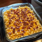 Loaded Breakfast Mac & Cheese: The Ultimate Morning Comfort Dish 5 Baked Loaded Breakfast Mac & Cheese in dish