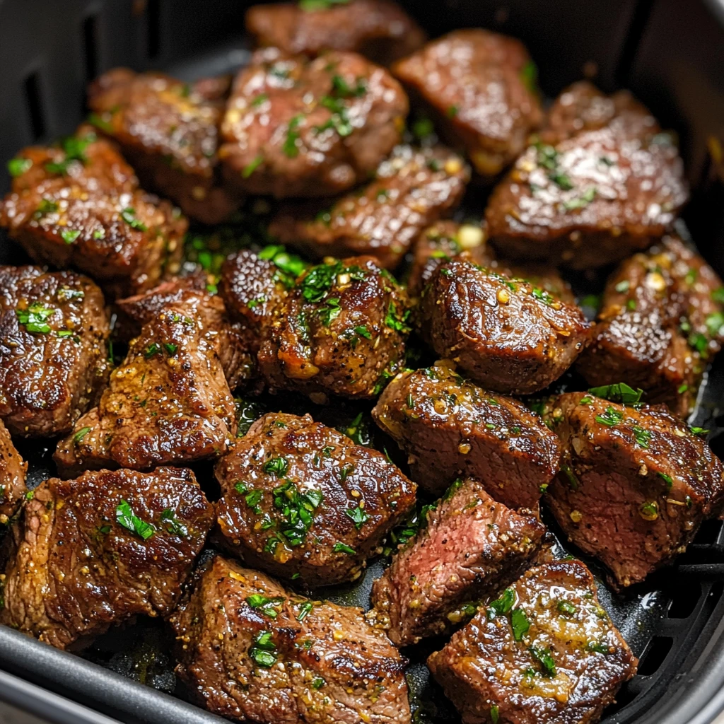 Air Fryer Garlic Butter Steak Bites 7 Ingredients Awesome Delicious