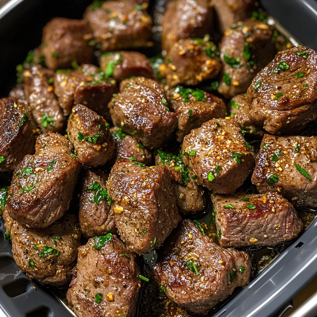 Savor the Flavor: Air Fryer Garlic Butter Steak Bites Recipe 4 Air Fryer Garlic Butter Steak Bites 7 Ingredients Awesome Delicious