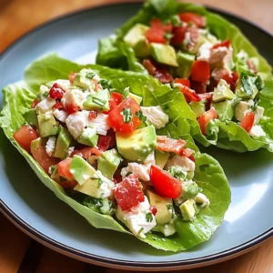 BLT Chicken Salad Lettuce Wraps 4 Servings Easy Delicious