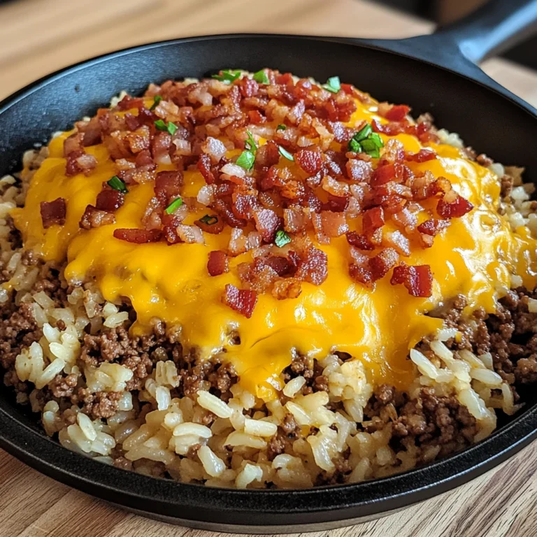 Bacon Cheeseburger Rice Skillet 30 Minutes Ultimate Delicious