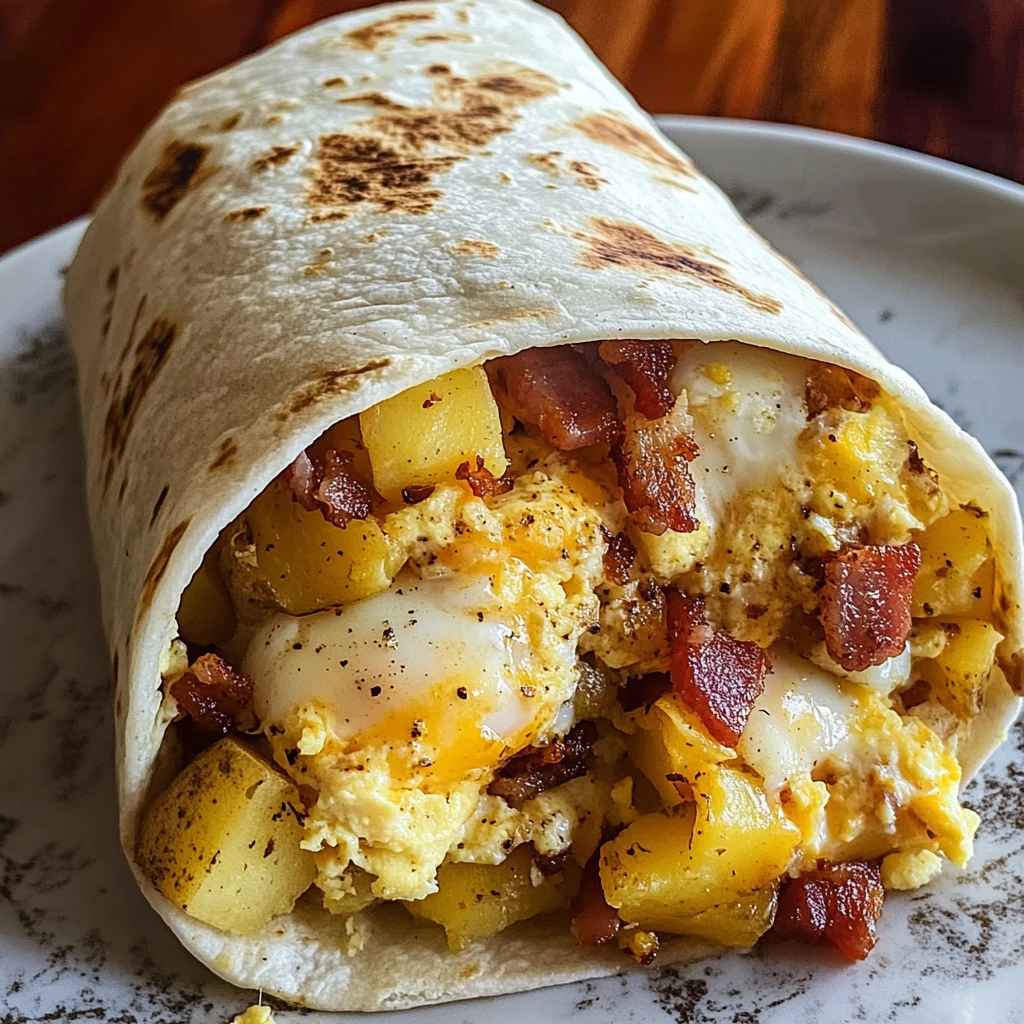 Bacon Egg Cheese Breakfast Burrito 4 Servings Ultimate Delicious