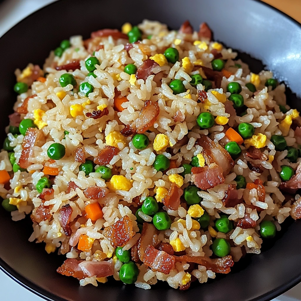 Bacon Fried Rice 6 Ingredients Easy Delicious 4 Bacon Fried Rice 6 Ingredients Easy Delicious