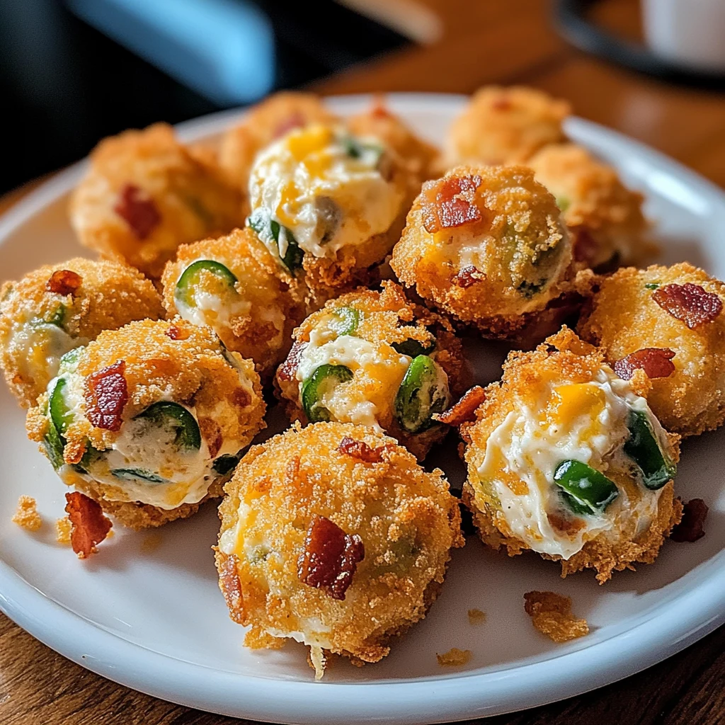 Indulge in Bacon Jalapeño Popper Cheese Balls for Your Next Party! 4 Bacon Jalapeño Popper Cheese Balls 4 Servings Perfect Delicious