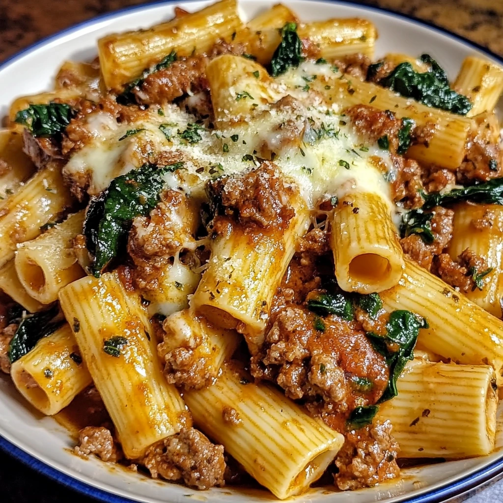 Indulge in Cheesy Beef and Italian Sausage Rigatoni Today! 4 Cheesy Beef and Italian Sausage Rigatoni 30 Minutes Ultimate Delicious