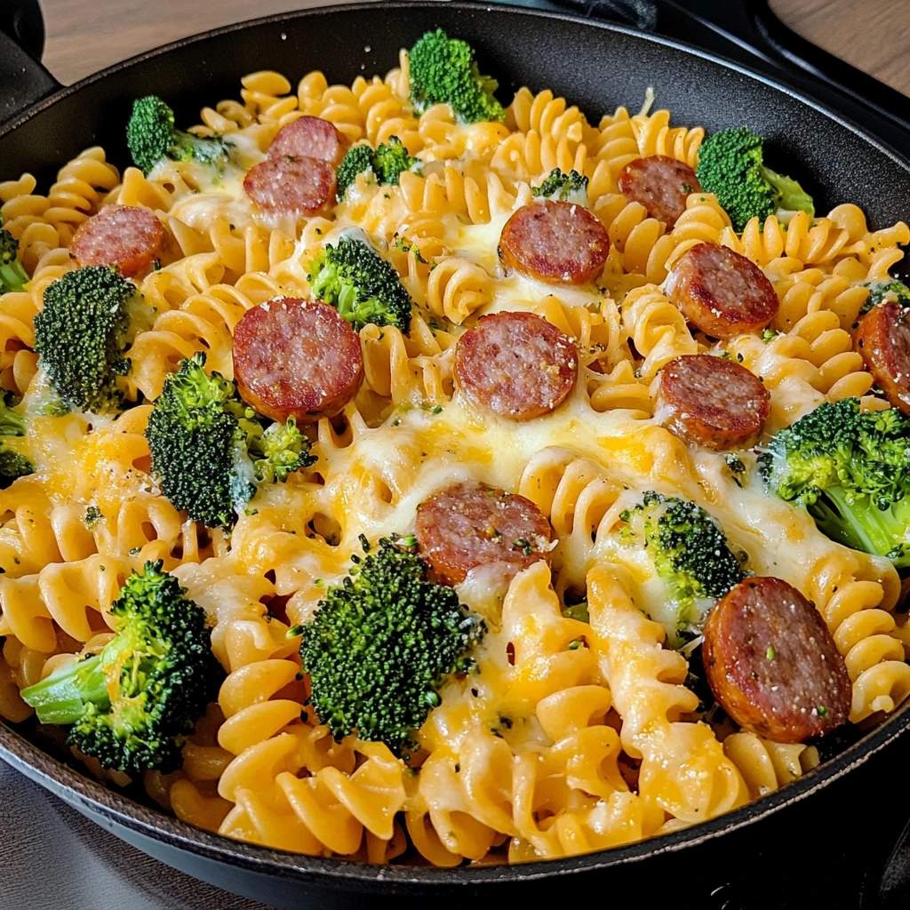 Cheesy Broccoli Sausage Pasta Skillet 30 Minutes Amazing