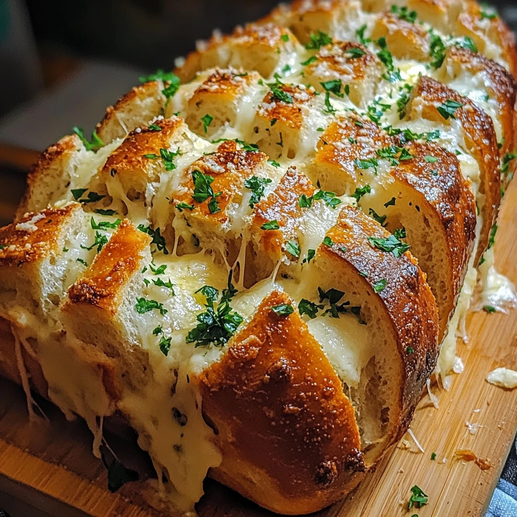 Indulge in Cheesy Garlic Bliss Pull-Apart Bread Today! 4 Cheesy Garlic Bliss Pull-Apart Bread 30 Minutes Ultimate Delicious