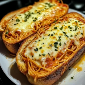 Cheesy Spaghetti Garlic Bread 4 Servings Ultimate Delicious