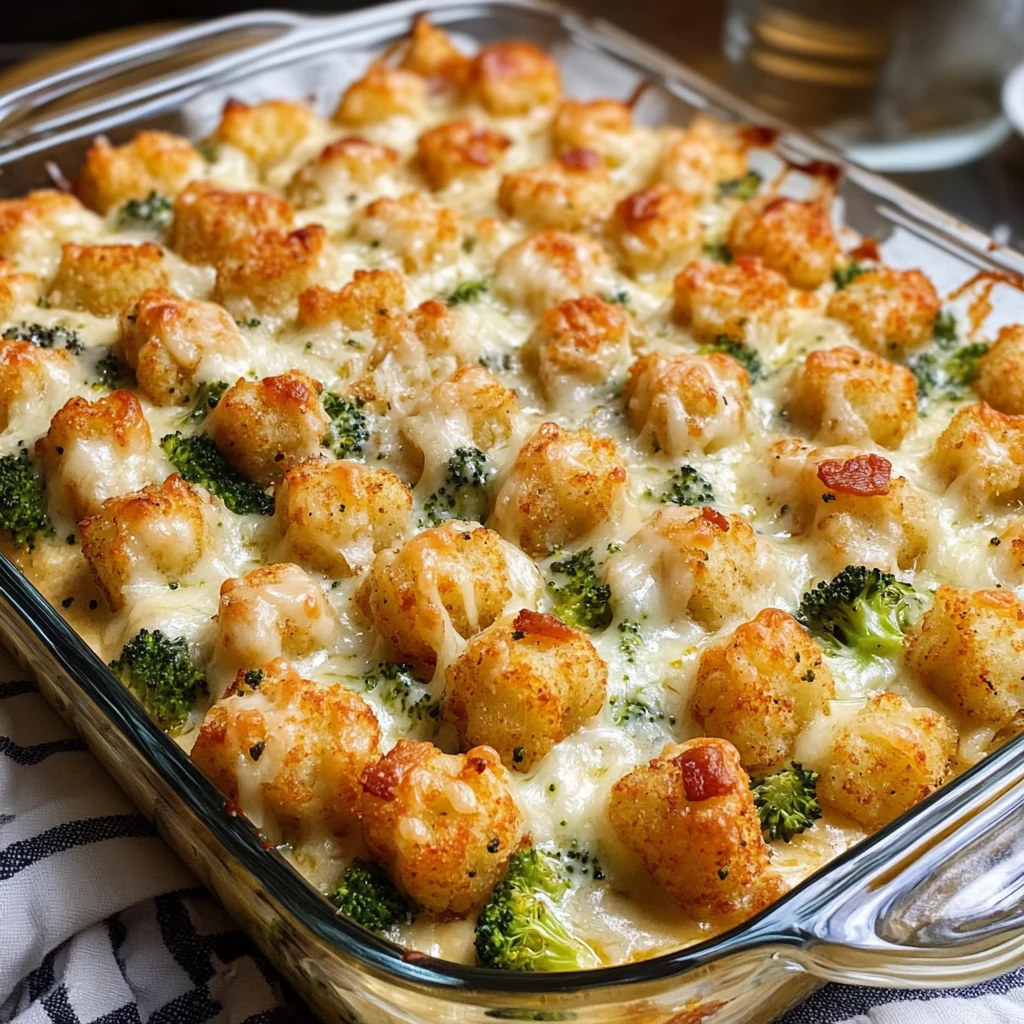 Chicken Alfredo Tater Tot Casserole 4 Servings Ultimate Delicious