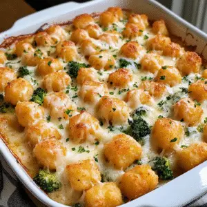 Chicken Alfredo Tater Tot Casserole 4 Servings Ultimate Delicious