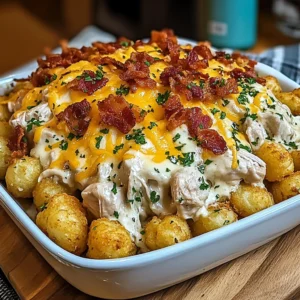 Chicken Bacon Ranch Tater Tot Casserole 30 Minutes Easy Delicious