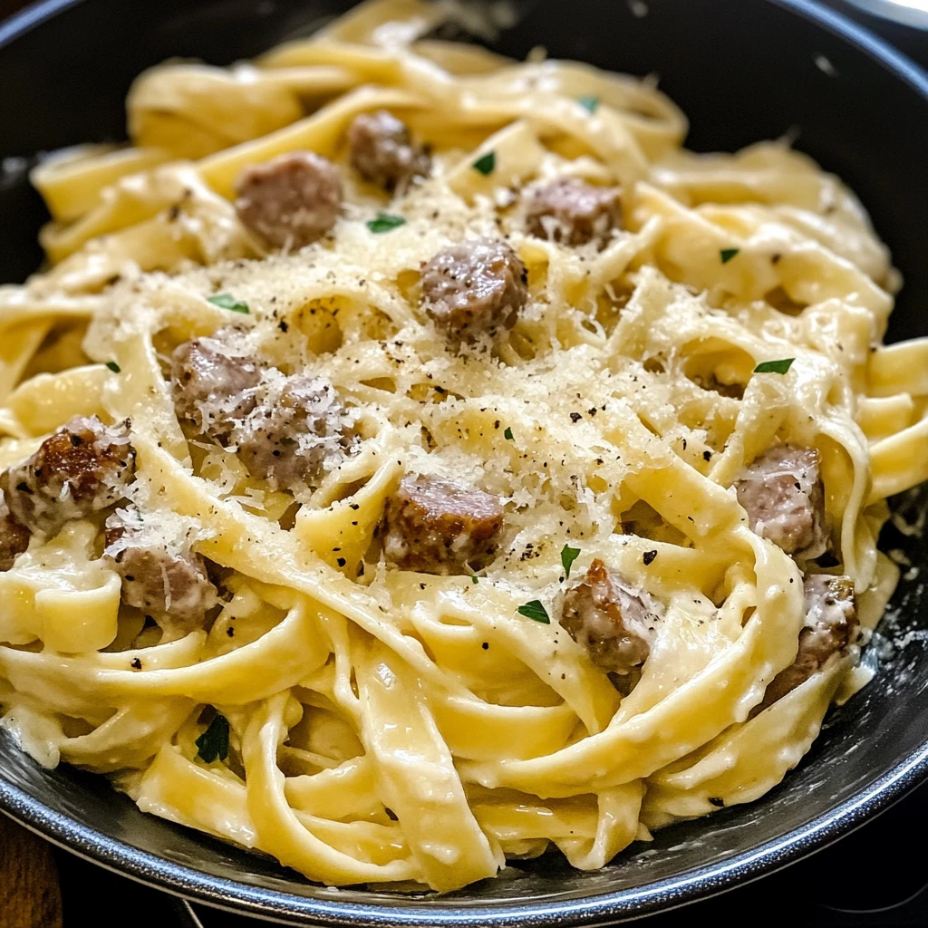 Creamy Italian Sausage Fettuccine Pasta 30 Minutes Perfect Delicious