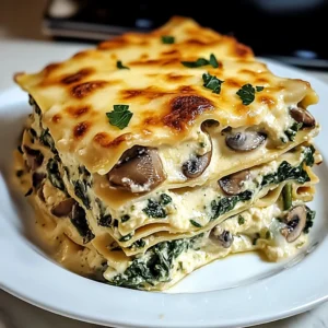 Creamy Spinach Mushroom Lasagna 4 Servings Amazing
