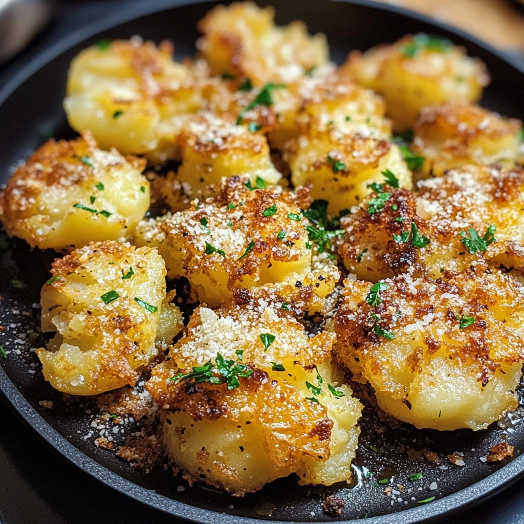 Crispy Garlic Parmesan Smashed Potatoes 30 Minutes Amazing
