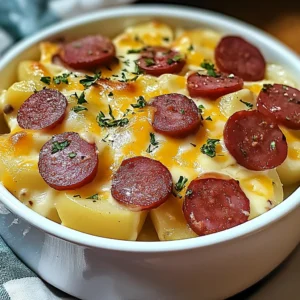 Crockpot Cheesy Potatoes and Kielbasa 4 Servings Awesome Delicious