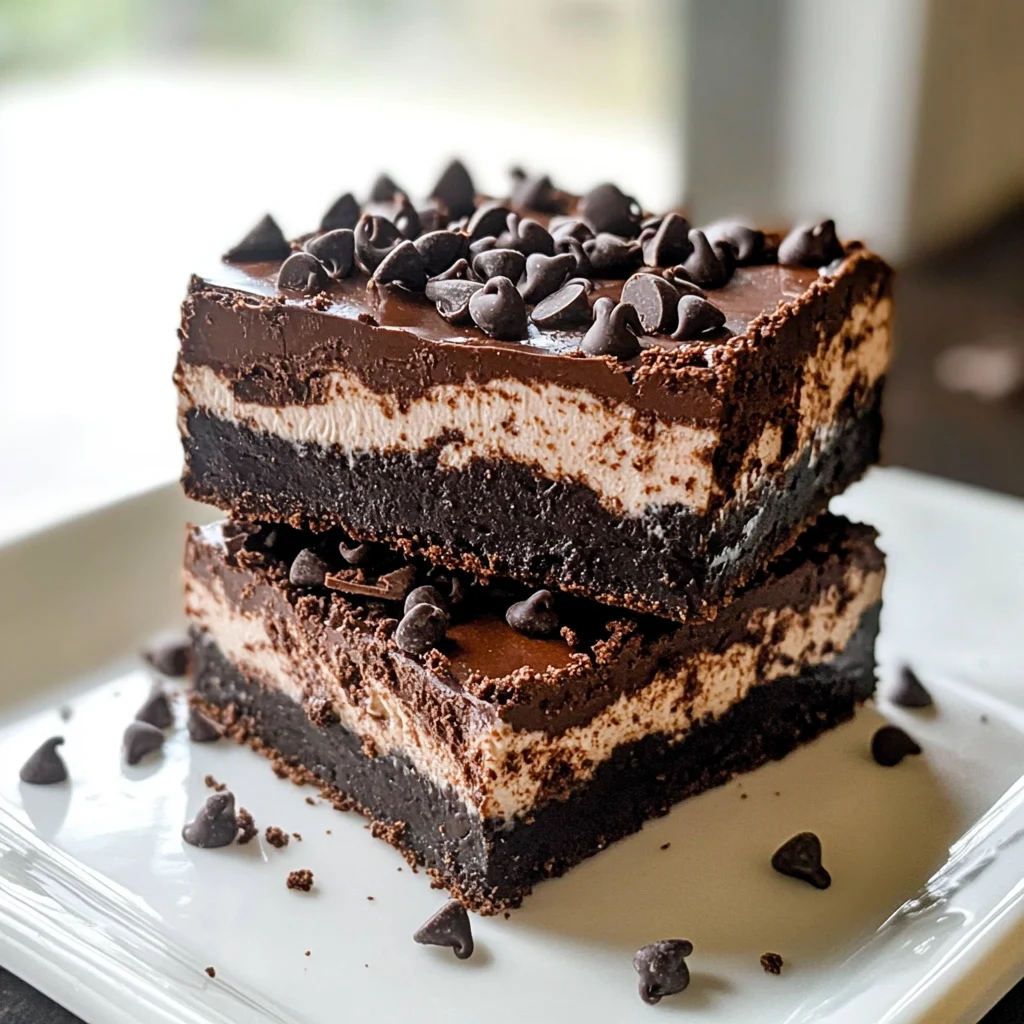 Indulge in Irresistible Death-By-Chocolate No Bake Cheesecake Bars 4 Death-By-Chocolate No Bake Cheesecake Bars 4 Servings Easy Delicious