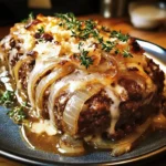 Indulge in French Onion Meatloaf for a Cozy Dinner Delight 5 French Onion Meatloaf 4 Servings Perfect Delicious