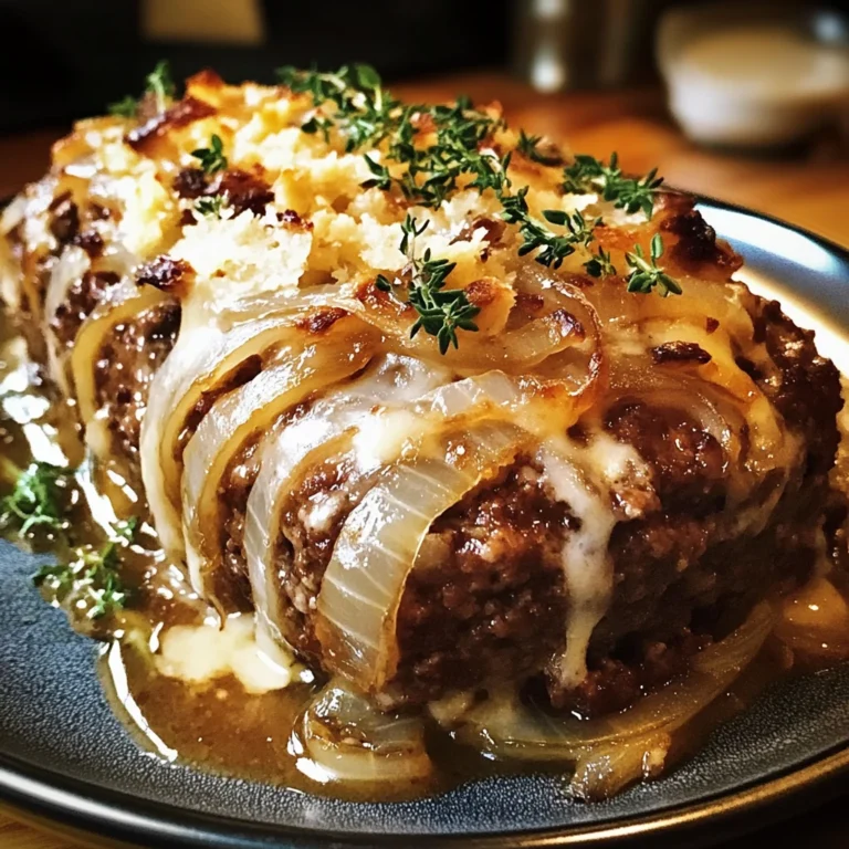French Onion Meatloaf 4 Servings Perfect Delicious