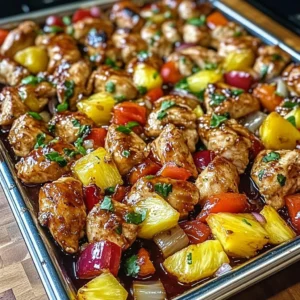 Hawaiian Chicken Sheet Pan 25 Minutes Easy Delicious