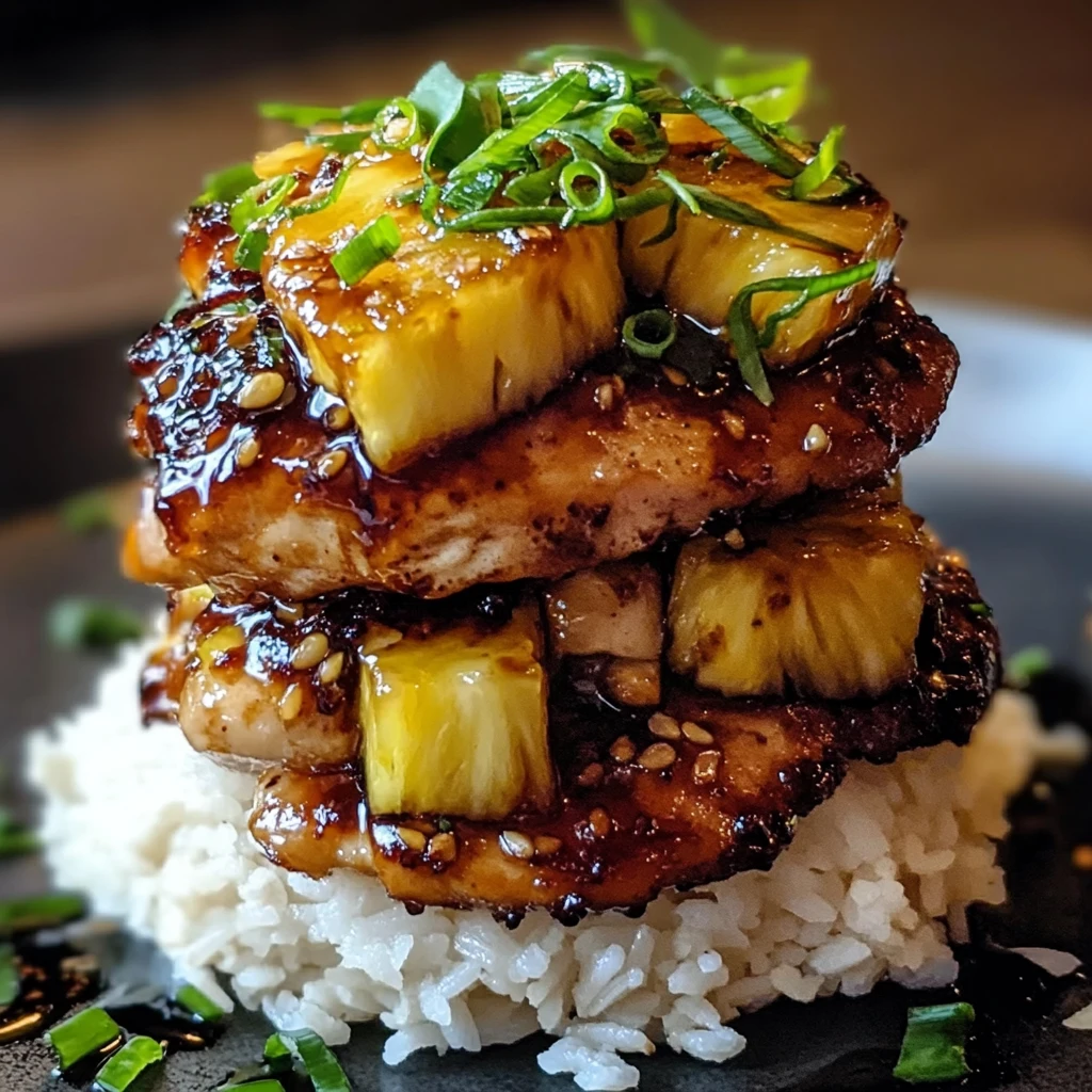 Hawaiian Huli Huli Chicken Stack 4 Servings Ultimate Delicious