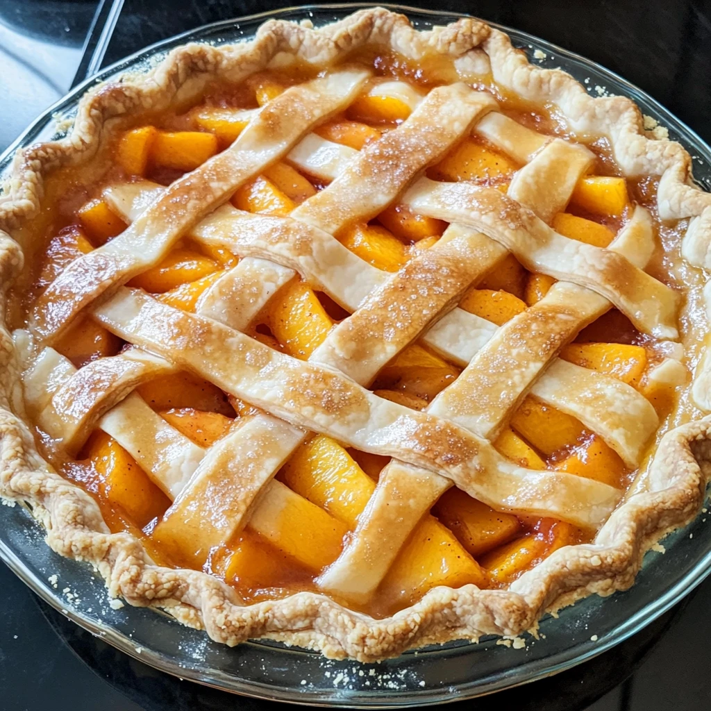 Homemade Southern Peach Pie 6 Ingredients Easy Delicious