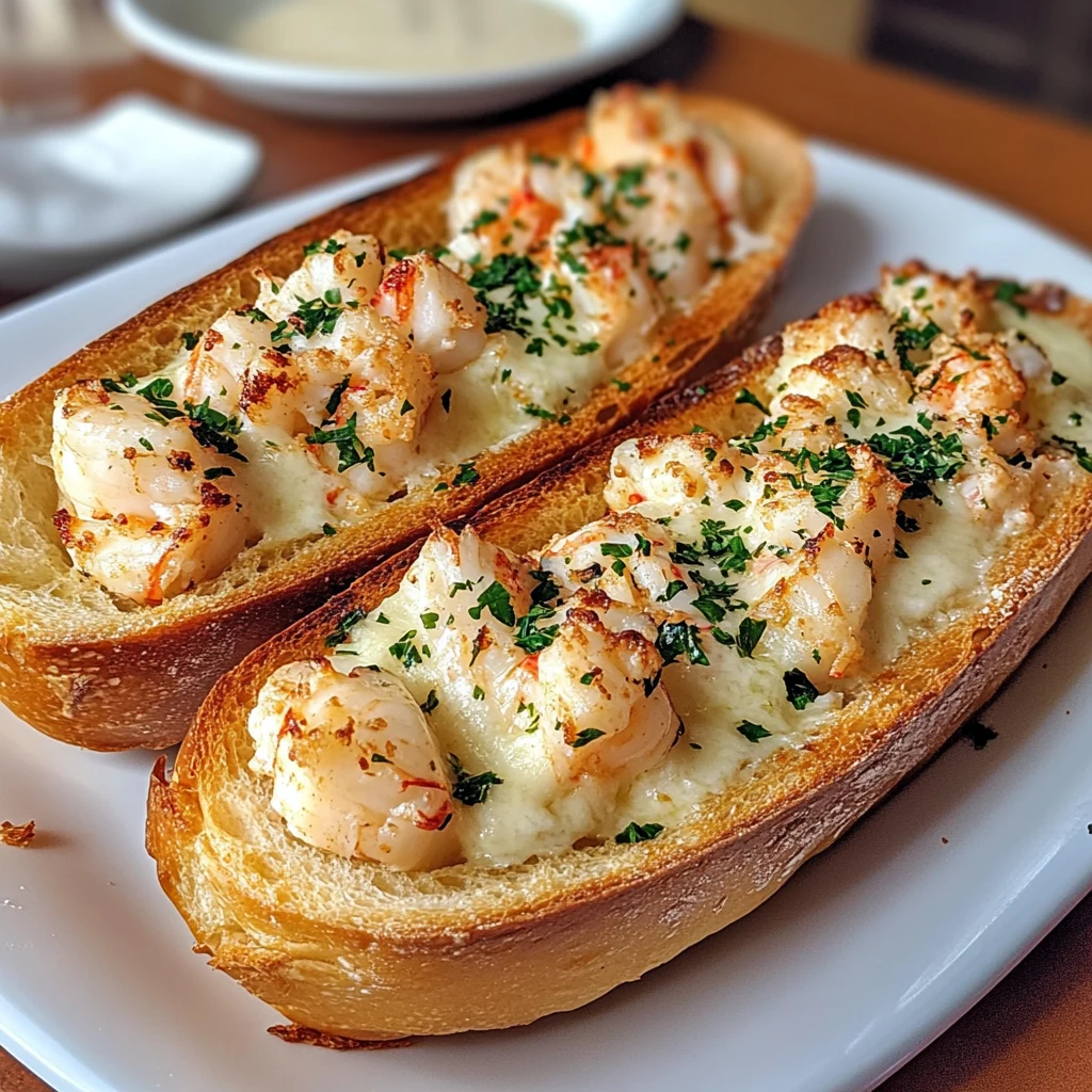 Indulge in Lobster-Stuffed Garlic Bread Boats for a Decadent Treat 4 Lobster-Stuffed Garlic Bread Boats 4 Servings Ultimate Delicious