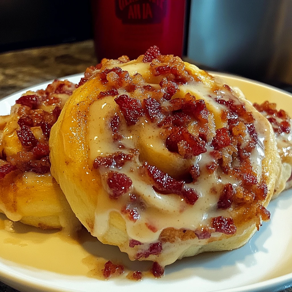 Maple Bacon Cinnamon Rolls 4 Servings Ultimate Delicious