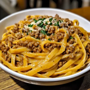 Savory Garlic Butter Ground Beef Linguine: 30 Minutes Easy Delicious