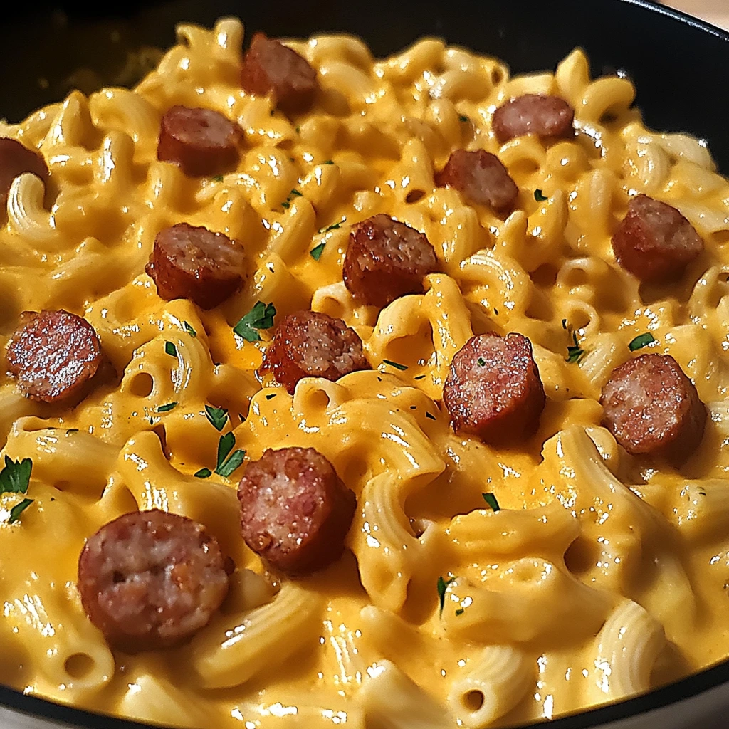 Smoked Sausage Mac and Cheese 6 Ingredients Easy Delicious