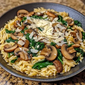 Spinach Mushroom Orzo Skillet 30 Minutes Ultimate Delicious