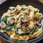 Create a Creamy Spinach Mushroom Pasta That Everyone Will Love 5 Spinach Mushroom Pasta 4 Servings Easy Delicious
